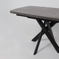 Кухонный стол Мамадома Leonel-130 раздвижной 130-165х85 (дымчатая керамика/черный) - Превью изображения №12 — Интернет-магазин ПроЗаказ