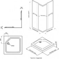 Душевой уголок Maroni Stile Chromo-GLS 90x90 Щ0000063967 - Превью изображения №5 — Интернет-магазин ПроЗаказ