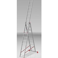 Лестница-стремянка Новая высота NV 223 алюминиевая трёхсекционная 3x10 ступеней - Превью изображения №3 — Интернет-магазин ПроЗаказ