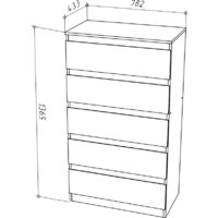 Комод НК-Мебель Stern Т-8 5-я 72676244 (16 мм, белый) - Превью изображения №5 — Интернет-магазин ПроЗаказ