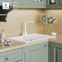 Кухонная мойка Polygran Alto 780 (белый хлопок) - Превью изображения №9 — Интернет-магазин ПроЗаказ