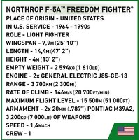 Конструктор Cobi Historical Collection Vietnam War Northrop F-5A Freedom Fighter - Превью изображения №8 — Интернет-магазин ПроЗаказ