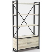 Hype Mebel Стандарт Люкс 50x170 (черный/древесина белая)