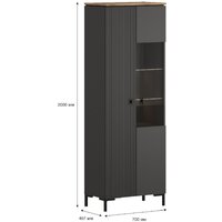 Шкаф-витрина Black Red White San Gimignano REG1D1W (антрацитовый/дуб нокс) - Превью изображения №4 — Интернет-магазин ПроЗаказ