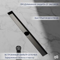 Трап/канал Lauter 210325-1-QGGM 1200x55 (оружейная сталь) - Превью изображения №3 — Интернет-магазин ПроЗаказ