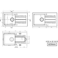 Кухонная мойка Kernau KGS A 50 1B1D Graphite - Превью изображения №2 — Интернет-магазин ПроЗаказ