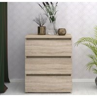 Комод Кортекс-мебель Бари 60 3ш (дуб сонома/дуб сонома/дуб сонома) - Превью изображения №3 — Интернет-магазин ПроЗаказ