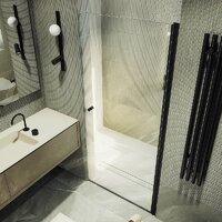 Душевая дверь MaybahGlass 198x60 MGD-797-6 (прозрачное стекло/черный) - Превью изображения №6 — Интернет-магазин ПроЗаказ