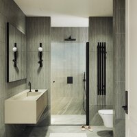 Душевая дверь MaybahGlass 198x60 MGD-797-6 (прозрачное стекло/черный) - Превью изображения №5 — Интернет-магазин ПроЗаказ