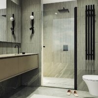 Душевая дверь MaybahGlass 198x60 MGD-797-6 (прозрачное стекло/черный) - Превью изображения №4 — Интернет-магазин ПроЗаказ