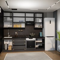 Готовая кухня ВерсоМебель Эко Премиум 2.6 (пудровый/ст. тунис) - Превью изображения №6 — Интернет-магазин ПроЗаказ