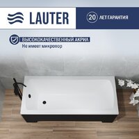 Ванна Lauter Bianca 140 21207140 (с ножками, черным подголов.,черным лиц. и торц.экраном) - Превью изображения №3 — Интернет-магазин ПроЗаказ