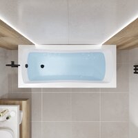 Ванна Lauter Bianca 140 21207140 (с ножками, черным подголов.,черным лиц. и торц.экраном) - Превью изображения №22 — Интернет-магазин ПроЗаказ