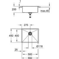 Кухонная мойка Grohe K700 60-S 55/45 1.0 31726SD0 - Превью изображения №2 — Интернет-магазин ПроЗаказ