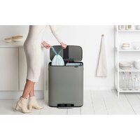 Система сортировки мусора Brabantia Bo Pedal Bin 2 x 30 л (минерально-серый) - Превью изображения №8 — Интернет-магазин ПроЗаказ