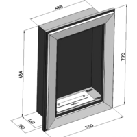 Биокамин SimpleFire Frame 550 (черный) - Превью изображения №6 — Интернет-магазин ПроЗаказ