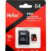 Карта памяти Netac P500 Extreme Pro 64GB NT02P500PRO-064G-R + адаптер - Превью изображения №2 — Интернет-магазин ПроЗаказ