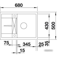 Кухонная мойка Blanco Metra 45 S Compact (темная скала) [519573] - Превью изображения №2 — Интернет-магазин ПроЗаказ