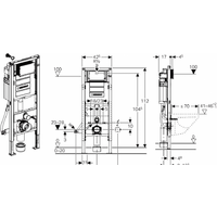 Инсталляция для унитаза Geberit Duofix UP 320 111.350.00.5 - Превью изображения №2 — Интернет-магазин ПроЗаказ