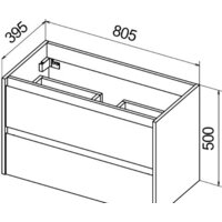  BelBagno Тумба под умывальник Kraft 39-800/390-2C-SO-BO (bianco opaco) - Превью изображения №3 — Интернет-магазин ПроЗаказ
