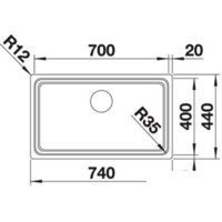 Кухонная мойка Blanco Etagon 700-U (зеркальная полировка) 524270 - Превью изображения №2 — Интернет-магазин ПроЗаказ