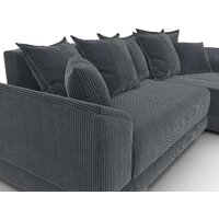 Угловой диван Лига диванов NordWood правый угол (велюр, Cilium Grafit, серый) - Превью изображения №7 — Интернет-магазин ПроЗаказ