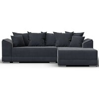 Угловой диван Лига диванов NordWood правый угол (велюр, Cilium Grafit, серый) - Превью изображения №2 — Интернет-магазин ПроЗаказ