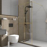 Душевая стенка Teymi Helmi 90x200 T00304 (прозрачное стекло/золото глянцевый) - Превью изображения №5 — Интернет-магазин ПроЗаказ