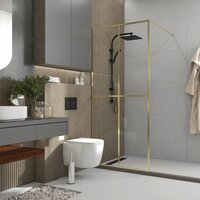 Душевая стенка Teymi Helmi 90x200 T00304 (прозрачное стекло/золото глянцевый) - Превью изображения №6 — Интернет-магазин ПроЗаказ