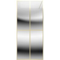 Душевая стенка Teymi Helmi 90x200 T00304 (прозрачное стекло/золото глянцевый) - Превью изображения №2 — Интернет-магазин ПроЗаказ