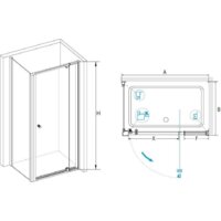 Душевой уголок RGW PA-44B (PA-02B + Z-050-1B) 41084487-014 80x70 (черный/прозрачное стекло) - Превью изображения №2 — Интернет-магазин ПроЗаказ