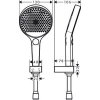 Душевой гарнитур  Hansgrohe Rainfinity 130 3jet 26852700 (белый матовый) - Превью изображения №2 — Интернет-магазин ПроЗаказ