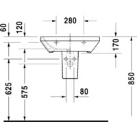 Умывальник Duravit DuraStyle 60x44 (2319600000) - Превью изображения №3 — Интернет-магазин ПроЗаказ