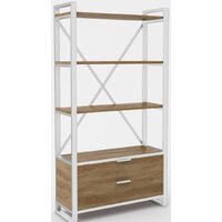 Hype Mebel Стандарт Люкс 50x170 (белый/дуб галифакс олово)