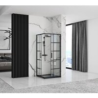 Душевой уголок Rea Concept 90x90 (черный/прозрачное стекло) - Превью изображения №3 — Интернет-магазин ПроЗаказ