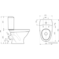 Унитаз напольный Santeri Вест Стандарт (1.P201.8.S00.00B.F) - Превью изображения №2 — Интернет-магазин ПроЗаказ