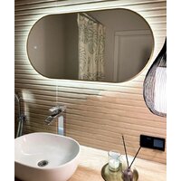 Зеркало EMZE Led с подсветкой и УФ-окантовкой 50x100 LED.UV.50.100.AUR (золото) - Превью изображения №3 — Интернет-магазин ПроЗаказ