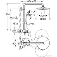 Душевая система  Grohe Euphoria System 260 27473002 - Превью изображения №2 — Интернет-магазин ПроЗаказ