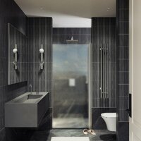 Душевая дверь MaybahGlass 198x60 MGD-802-5 (сатин стекло/хром матовый) - Превью изображения №5 — Интернет-магазин ПроЗаказ