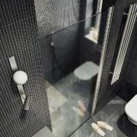 Душевая дверь MaybahGlass 198x60 MGD-802-5 (сатин стекло/хром матовый) - Превью изображения №7 — Интернет-магазин ПроЗаказ