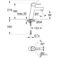 Смеситель Grohe Concetto 23451001 - Превью изображения №2 — Интернет-магазин ПроЗаказ