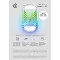Игровая мышь SteelSeries Aerox 3 Wireless 2022 Edition Ghost - Превью изображения №8 — Интернет-магазин ПроЗаказ