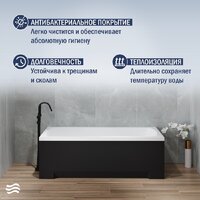 Ванна Lauter Bianca 140 21207140 (с ножками, черным подголовником и черным лиц.экраном) - Превью изображения №6 — Интернет-магазин ПроЗаказ