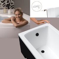 Ванна Lauter Bianca 140 21207140 (с ножками, черным подголовником и черным лиц.экраном) - Превью изображения №7 — Интернет-магазин ПроЗаказ