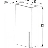  Акватон Шкаф-полупенал для ванной Амели 1A268403AEE20 - Превью изображения №2 — Интернет-магазин ПроЗаказ