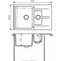 Кухонная мойка Polygran Brig-770 (черный 16) - Превью изображения №2 — Интернет-магазин ПроЗаказ
