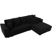 Угловой диван Лига диванов НордСтар правый 121117 (микровельвет черный/подушки микровельвет черный) - Превью изображения №6 — Интернет-магазин ПроЗаказ