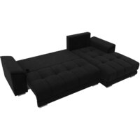 Угловой диван Лига диванов НордСтар правый 121117 (микровельвет черный/подушки микровельвет черный) - Превью изображения №8 — Интернет-магазин ПроЗаказ