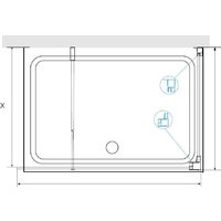 Душевой уголок RGW WA-05-1B (WA-02B+Z-060-2B) 351005118-14 110x80 (черный/прозрачное стекло) - Превью изображения №2 — Интернет-магазин ПроЗаказ