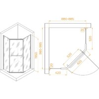 Душевой уголок RGW PA-091B 35089190-14 - Превью изображения №2 — Интернет-магазин ПроЗаказ